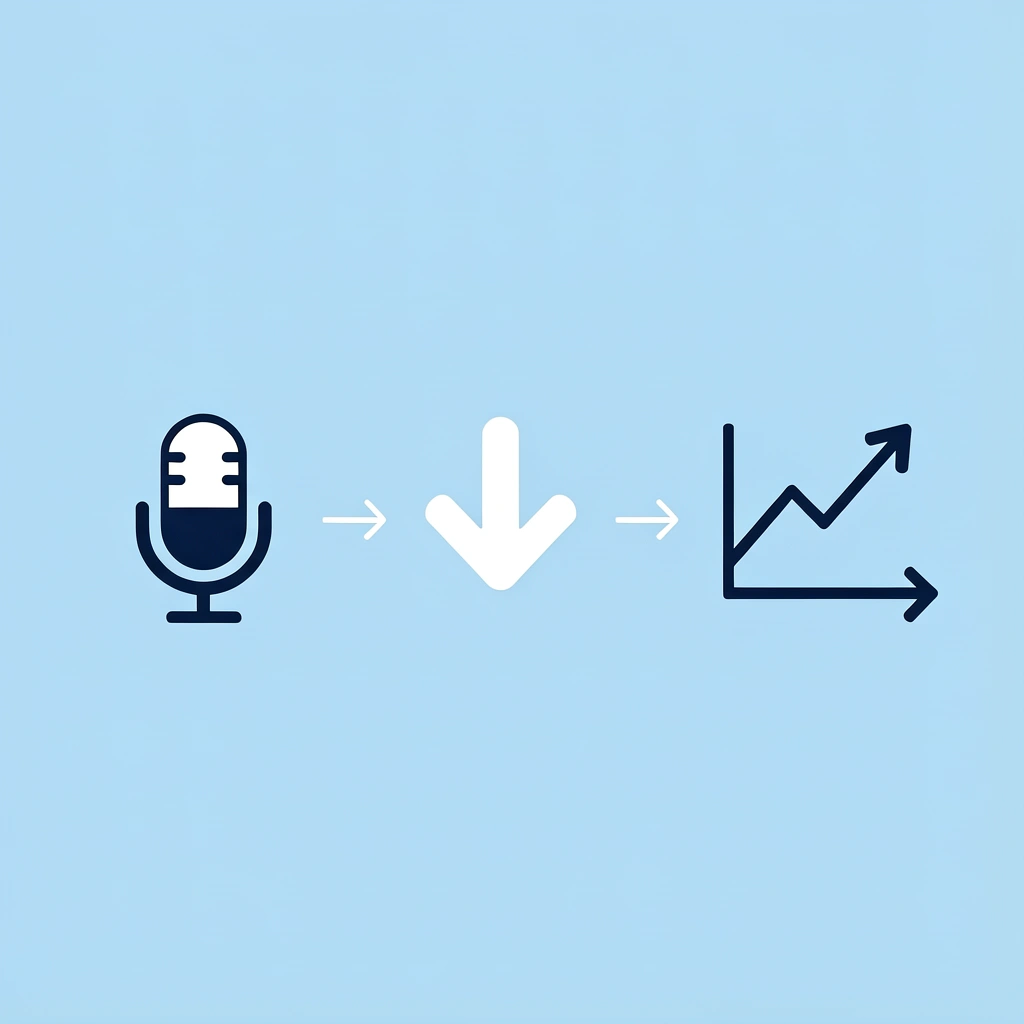 Three connected icons showing how poor AI voice delivery leads to lost distribution, reduced watch time, and stunted content growth