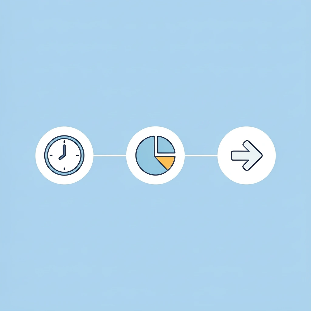Timeline showing 5 minutes generating voice, then 5 minutes editing in iMovie