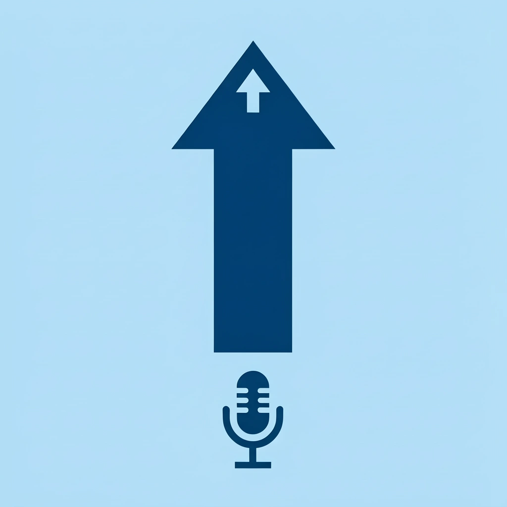 Upward arrow showing rapid increase in voice cloning scams