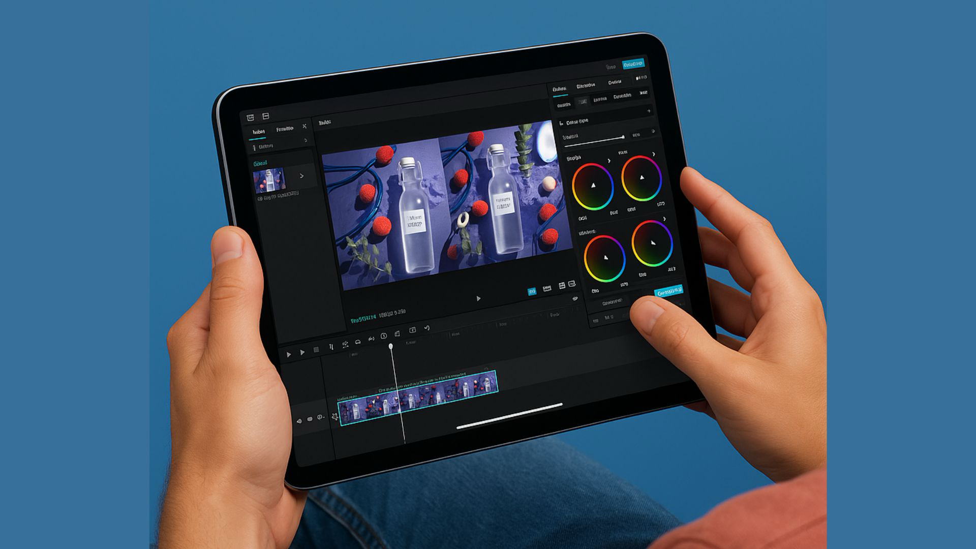 person making edits - Best App for Video Editing on iPad