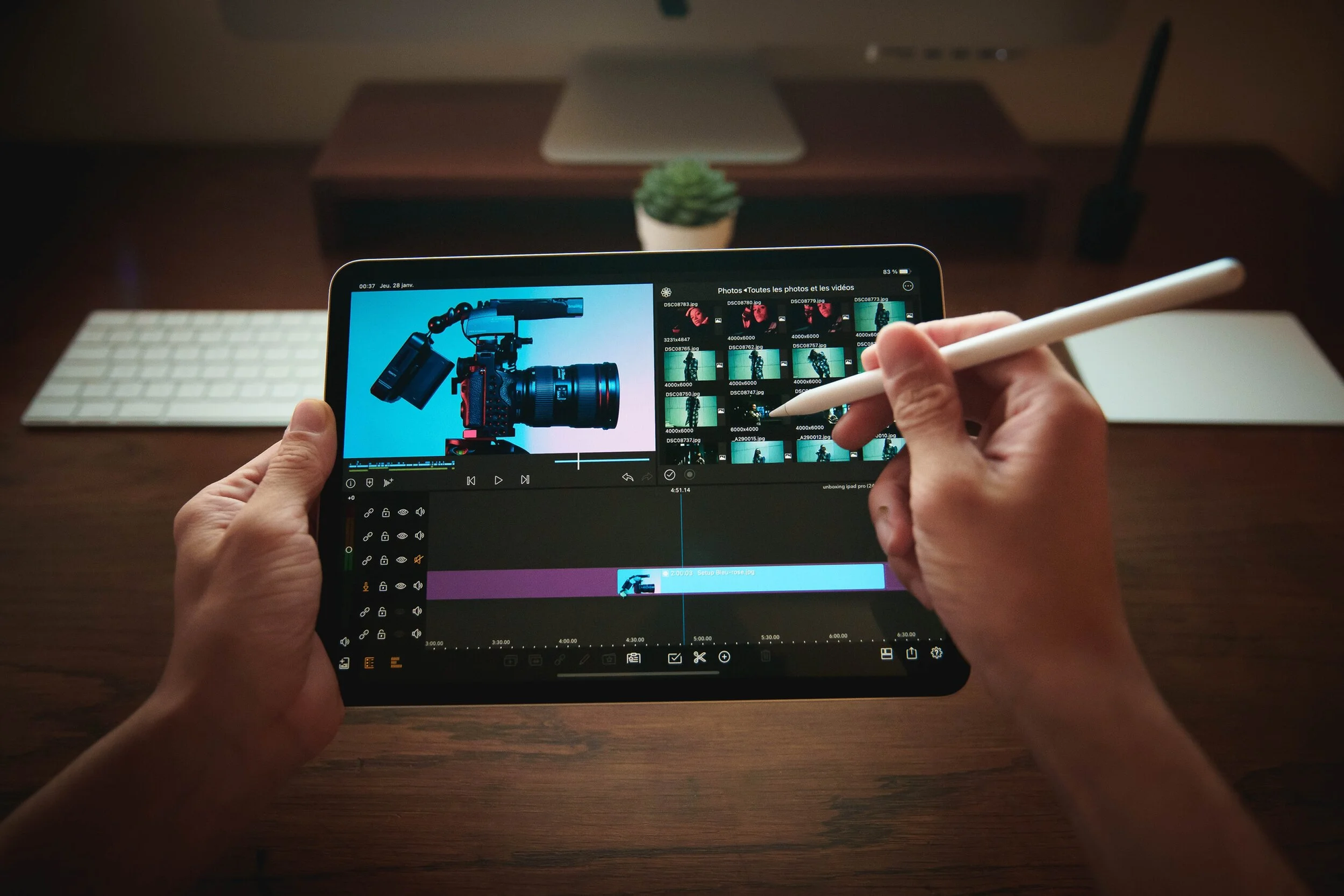 man editing on ipad - Best App for Video Editing on iPad