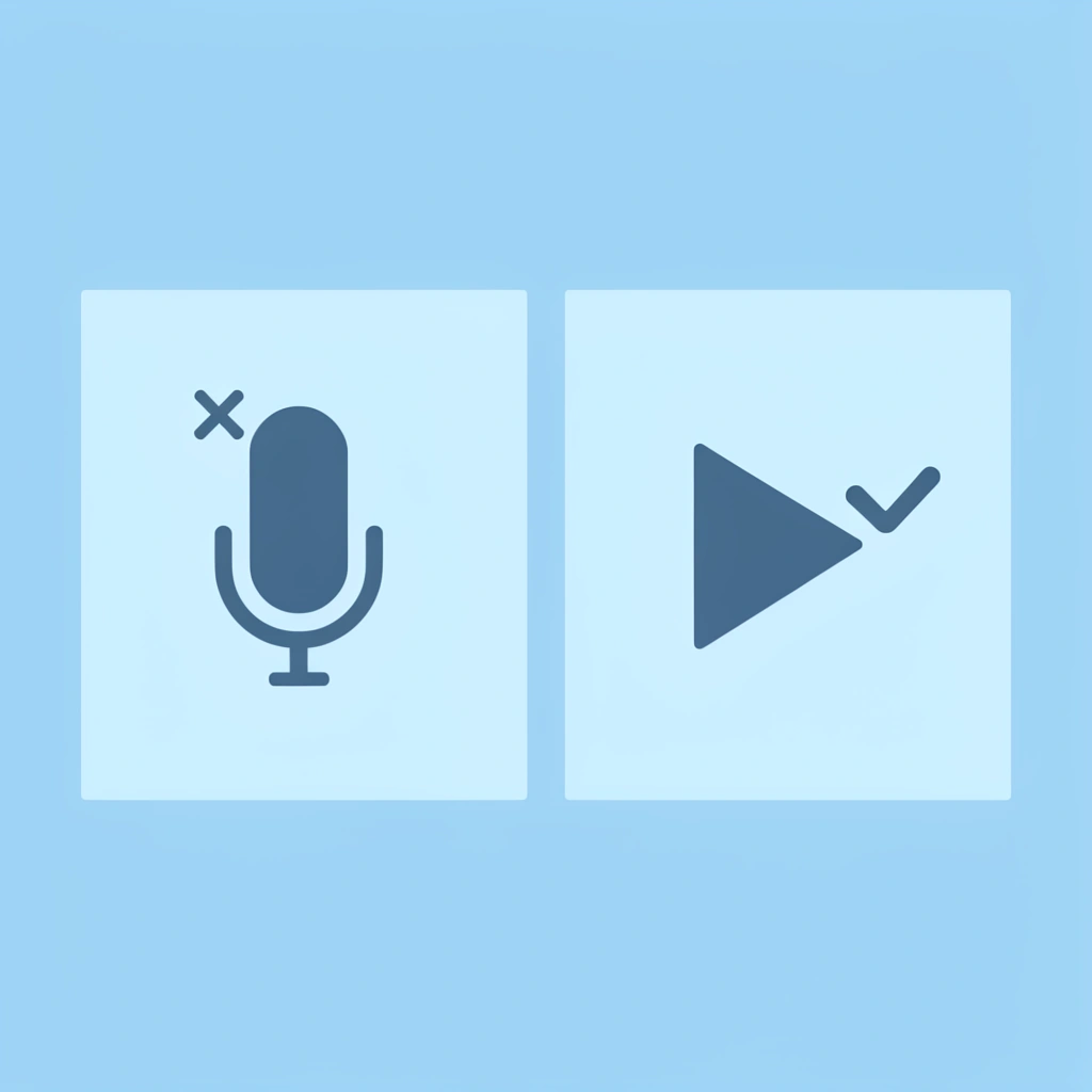 Before and after comparison showing Instagram Reels content without voiceover on left, with professional narration on right