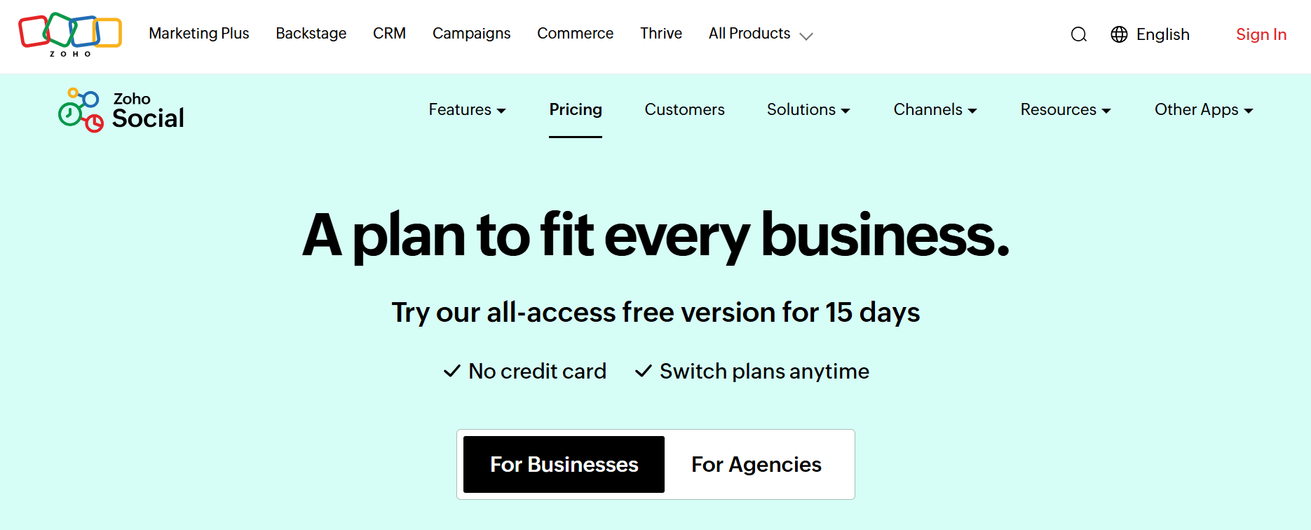 zoho social -  Later Alternatives