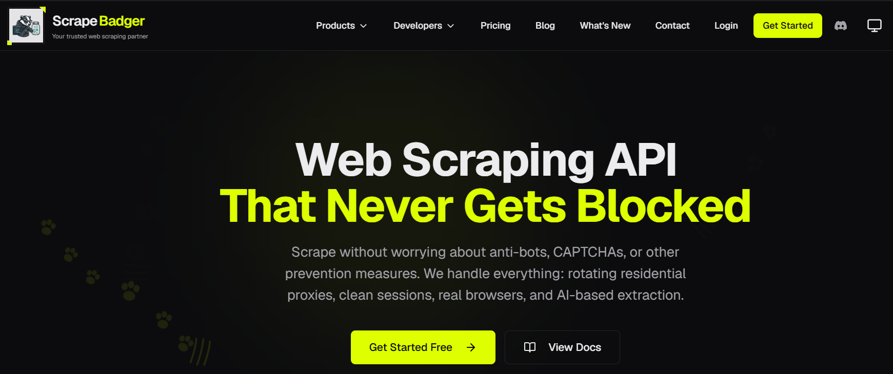 ScrapeBadger - ScrapingBee Alternatives