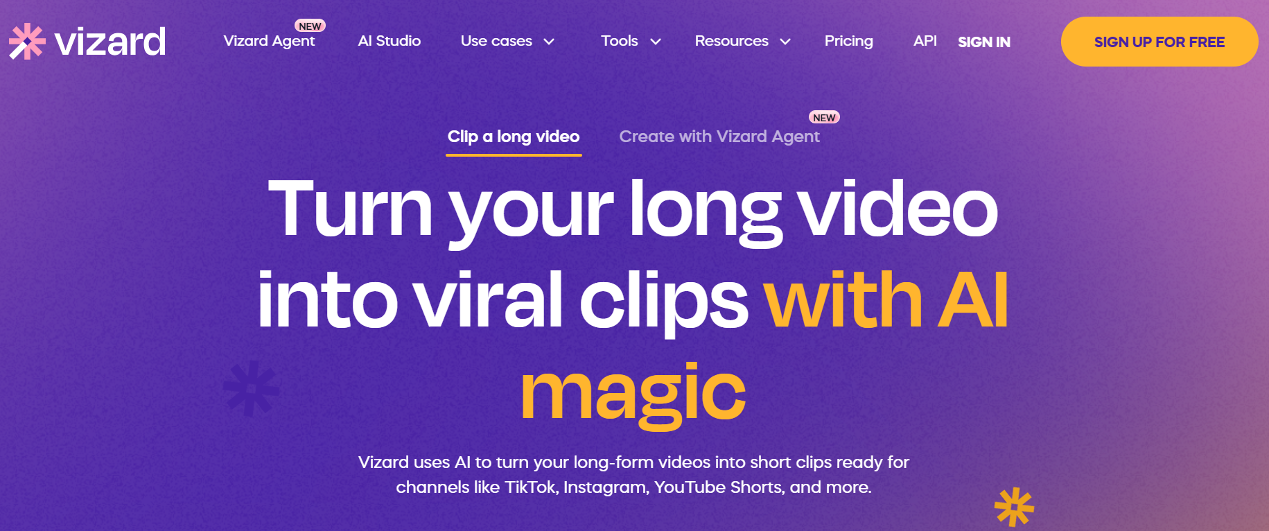vizard - Best AI Podcast Clip Generator