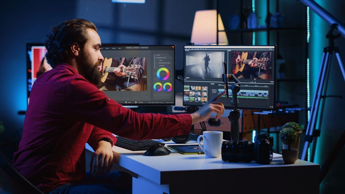Man using computer - Types of Video Editing
