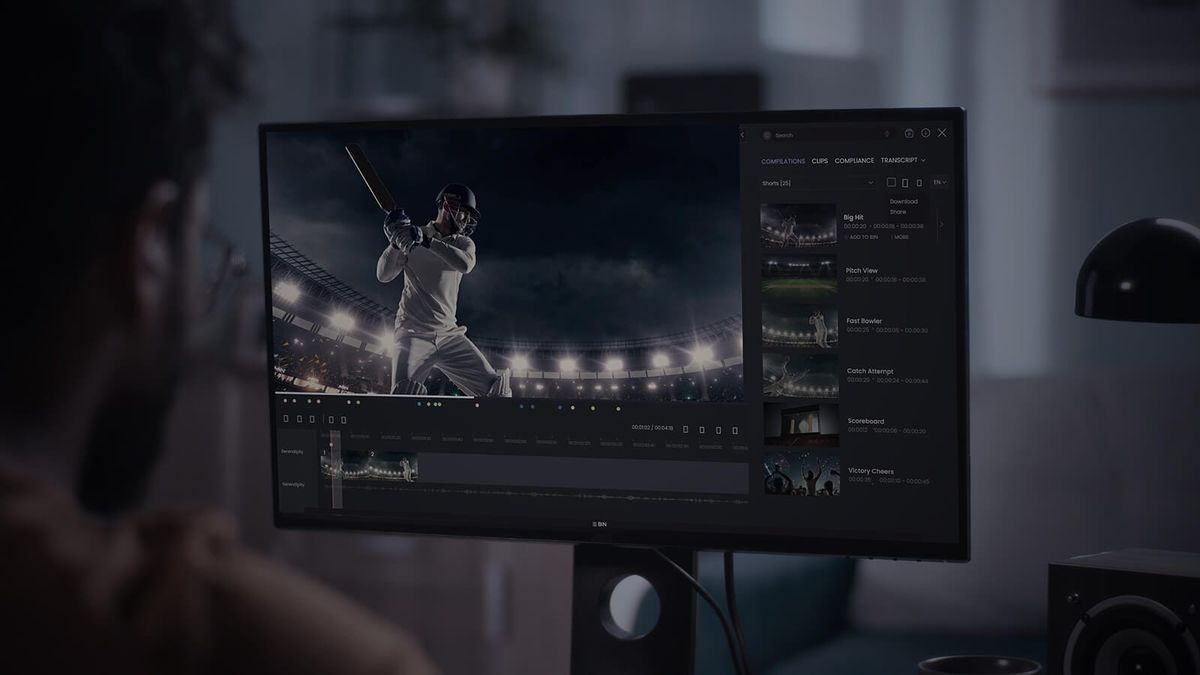 watching a sports highlight - Best Video Editing Software for Sports Highlights