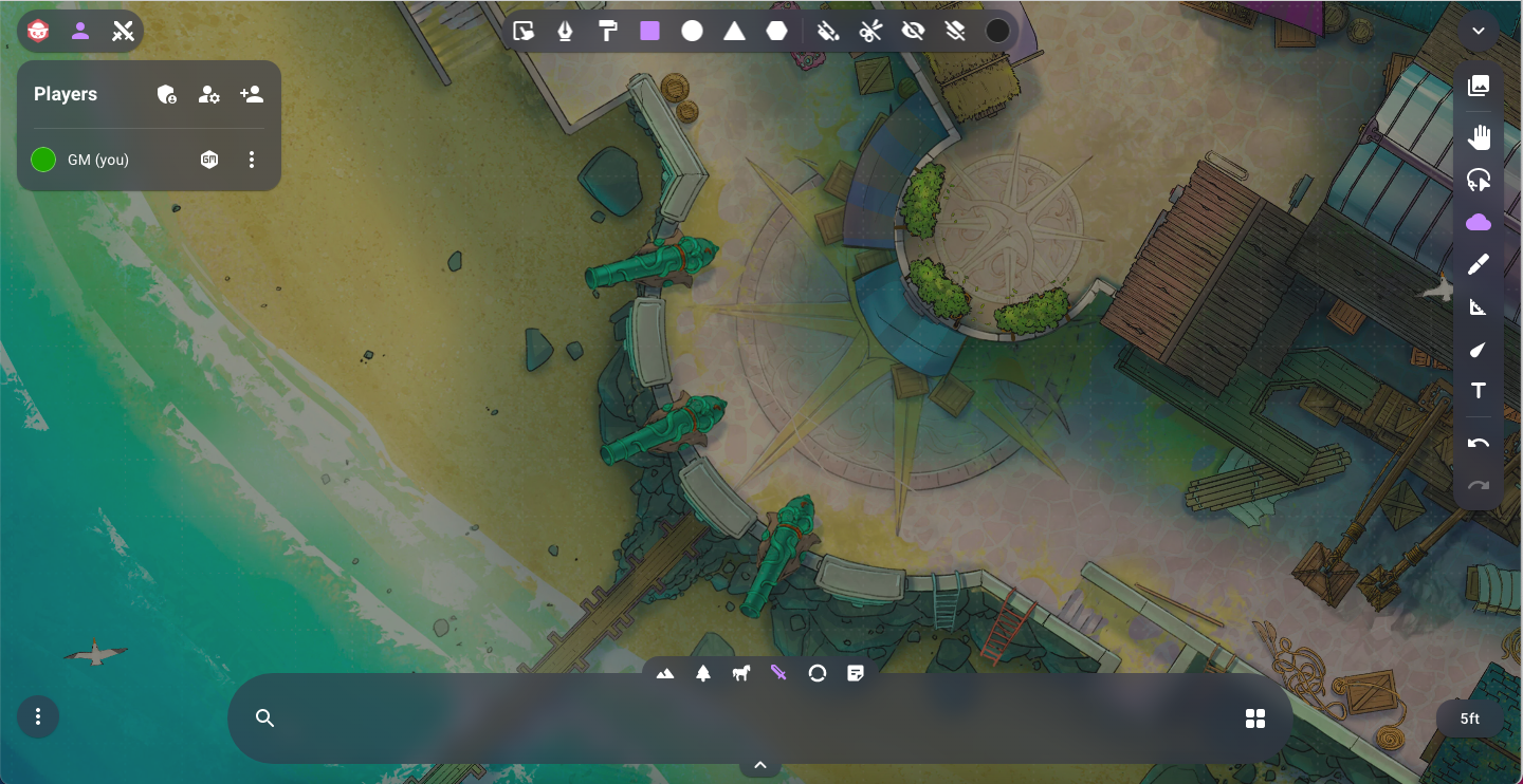 Map uploaded on Owlbear Rodeo