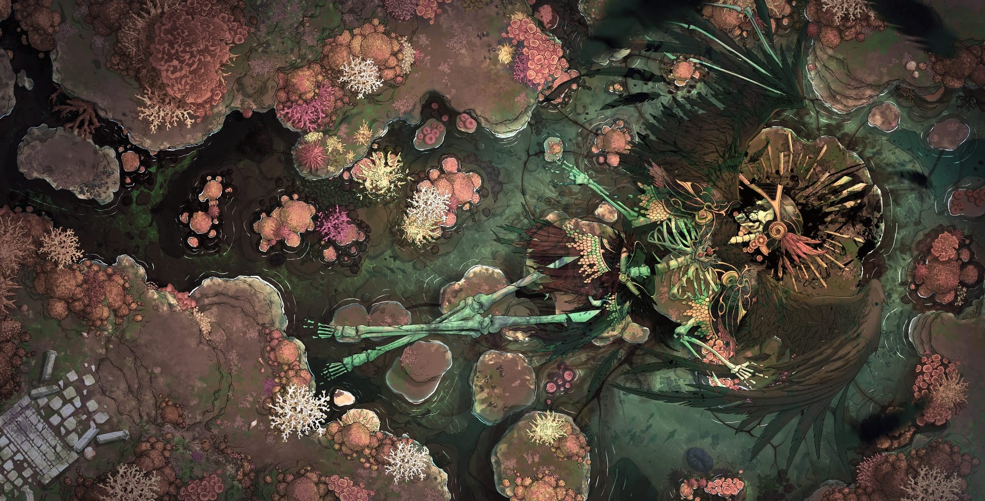 The Dead Angel Reef map pack plunges you into the depths of an enigmatic celestial graveyard, where the bones of a giant angel lie amid vibrant coral.