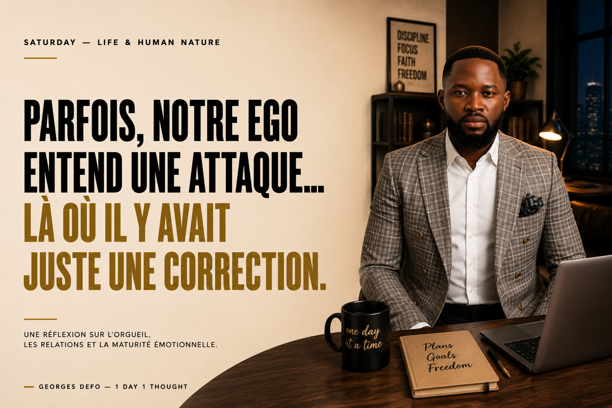 Parfois, notre ego entend une attaque… là où il y avait juste une correction