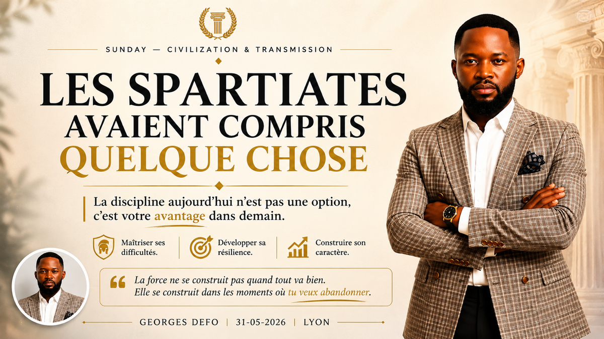Plus que la violence, Sparte était une très bonne école.