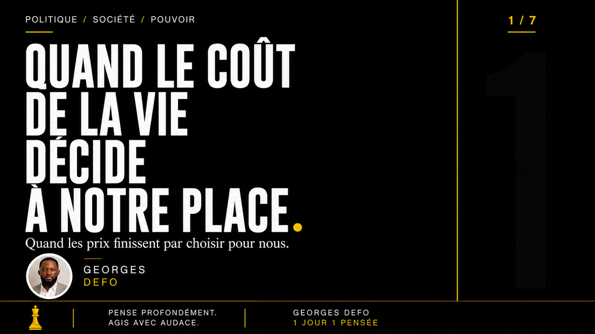 Quand le coût de la vie décide à notre place