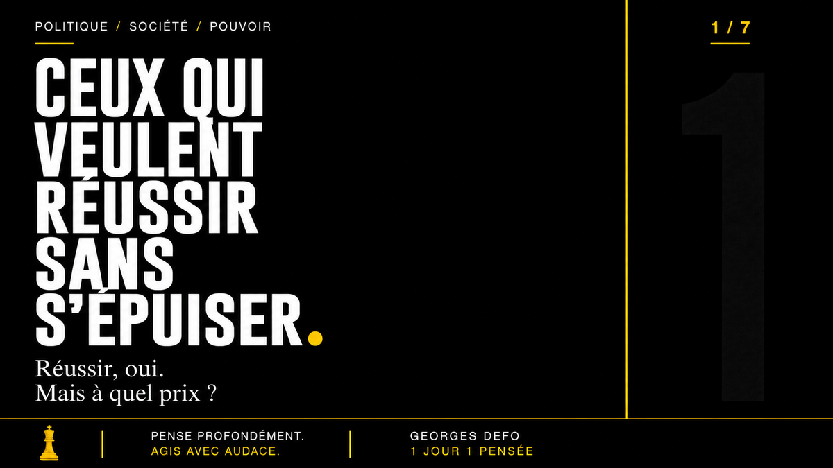 Ceux qui veulent réussir sans s’épuiser