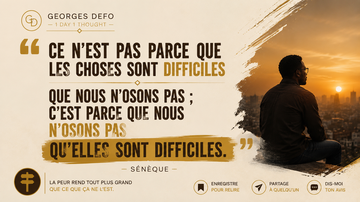 As tu peur? Eux aussi! Essais tu au moins? Eux par contre oui!