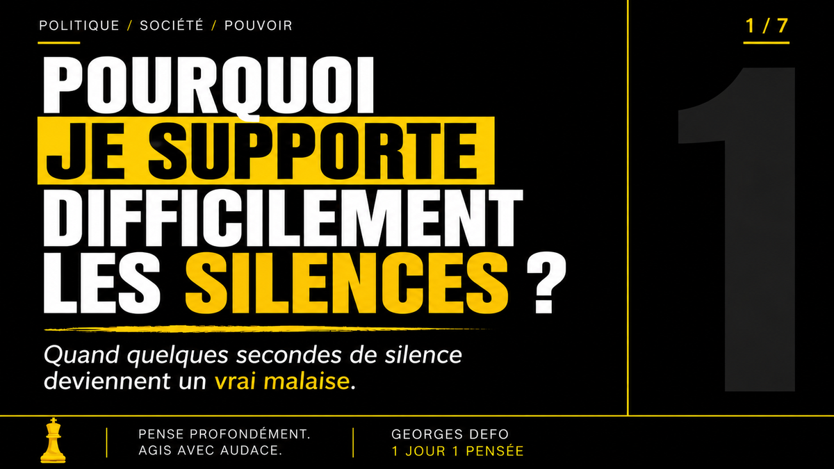 Pourquoi avons-nous si peur du silence ?