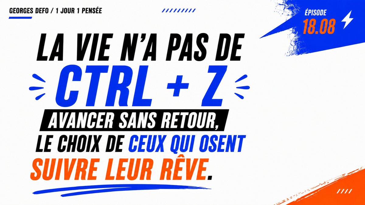 La vie n’a pas de ctl + Z