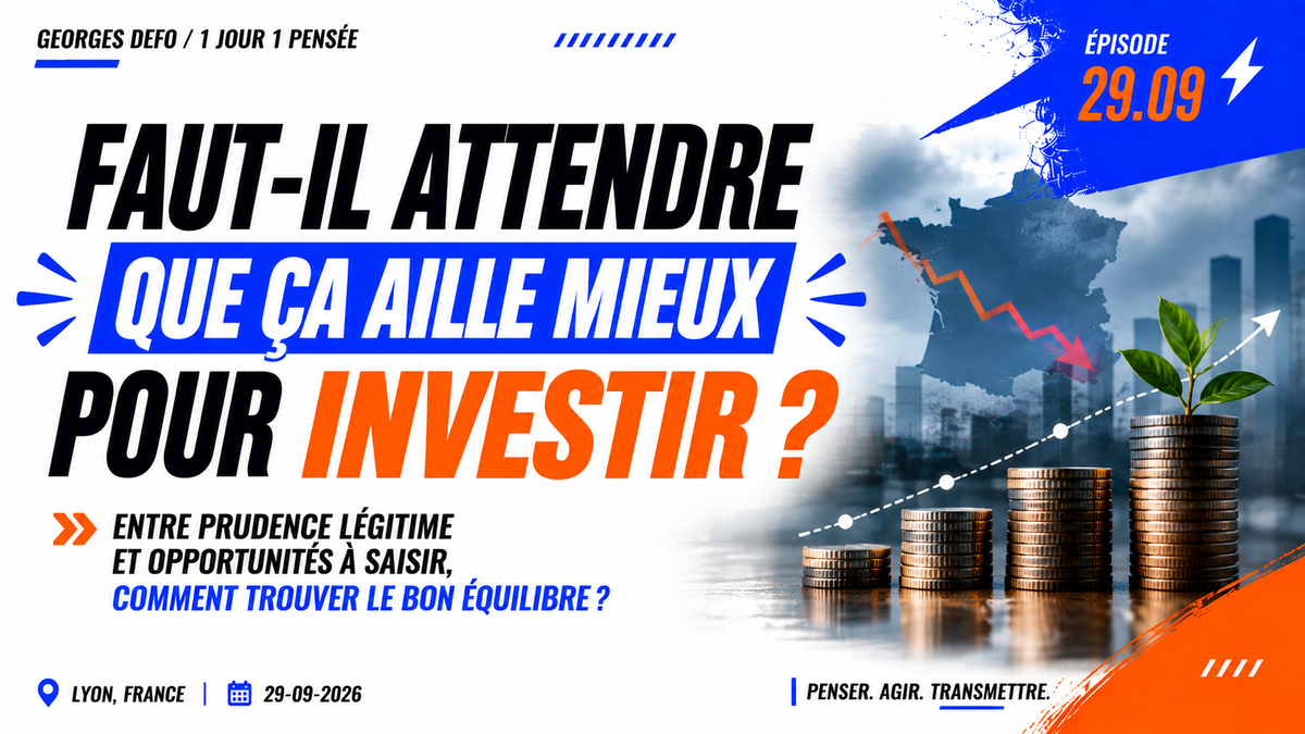 Faut-il attendre que ça aille mieux pour investir ?