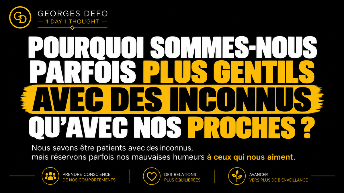 Pourquoi réservons-nous parfois le pire de nous-mêmes à ceux que nous aimons le plus ?