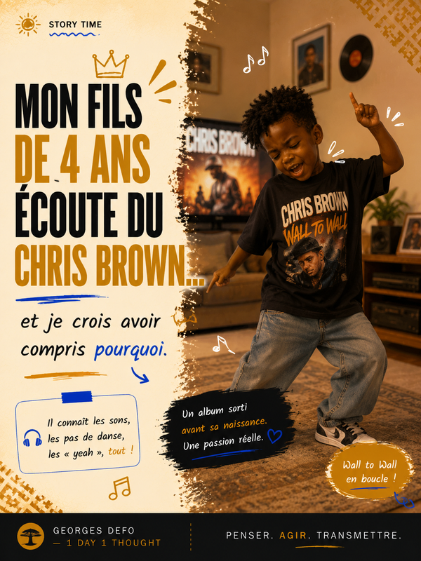 Mon fils de 4 ans écoute du Chris Brown… et je crois avoir compris pourquoi.