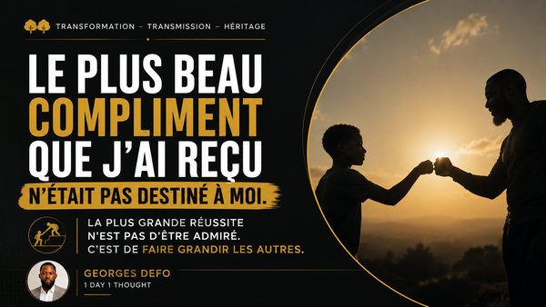 Le plus beau compliment que j’ai reçu ne m’était pas destiné.