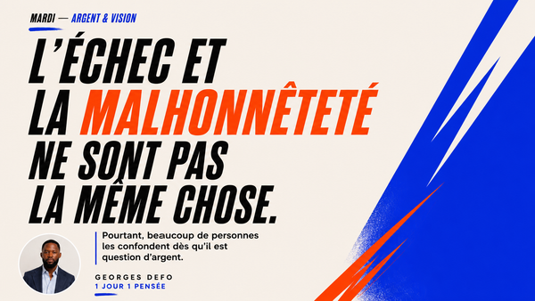 L’échec fait moins mal que le soupçon de malhonnêteté.