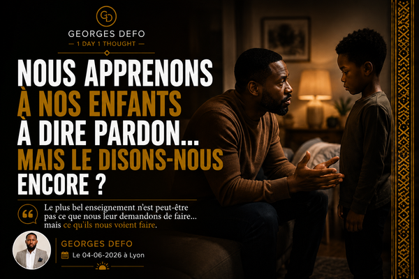 Nos enfants doivent apprendre à demander pardon, et qu’en est-il de nous même ?
