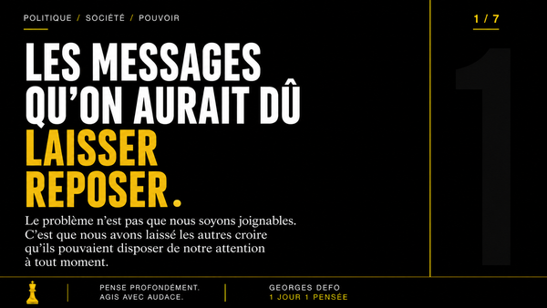 Les messages qu’on aurait dû laisser reposer