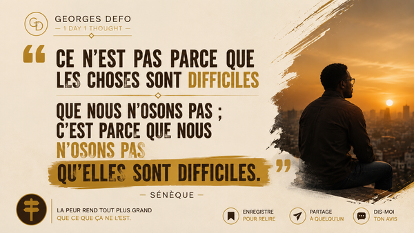 As tu peur? Eux aussi! Essais tu au moins? Eux par contre oui!