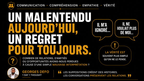 Le prix d’un malentendu
