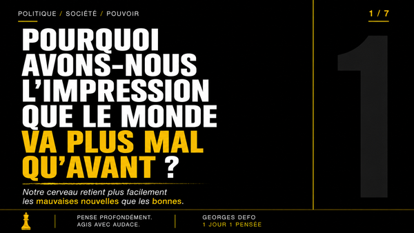 Pourquoi avons-nous l'impression que le monde va plus mal qu'avant ?