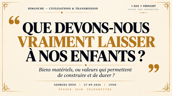 Ce que nous devons à ceux qui étaient là avant nous