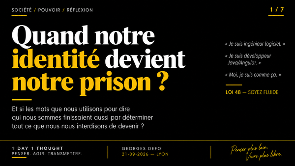 Et si notre identité finissait par devenir notre prison ?