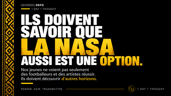 Ils doivent savoir que la NASA aussi est une option