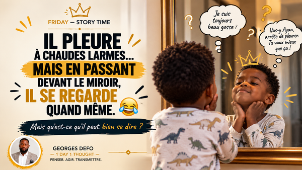 Même quand il pleure, il trouve le temps de se regarder dans le miroir 😭😂