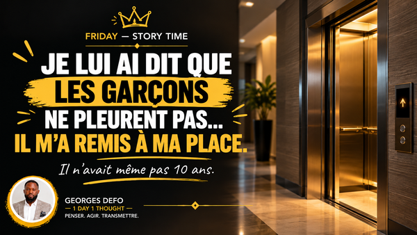 Il n'avait même pas 10 ans et il m'a donné une leçon.