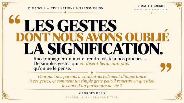 Les gestes dont nous avons oublié la signification