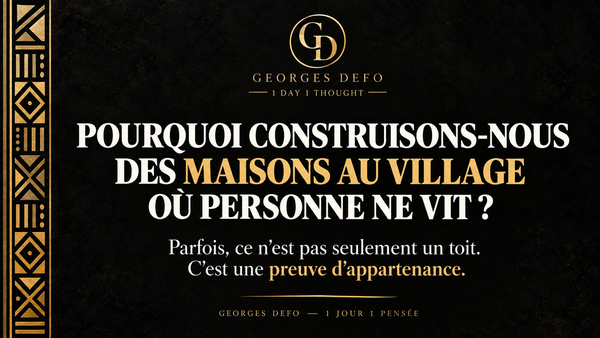 Pourquoi construisons-nous des maisons au village où personne ne vit ?
