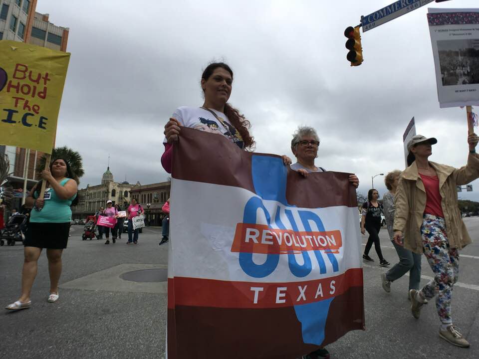 International Women's Day March, San Antonio, Texas.