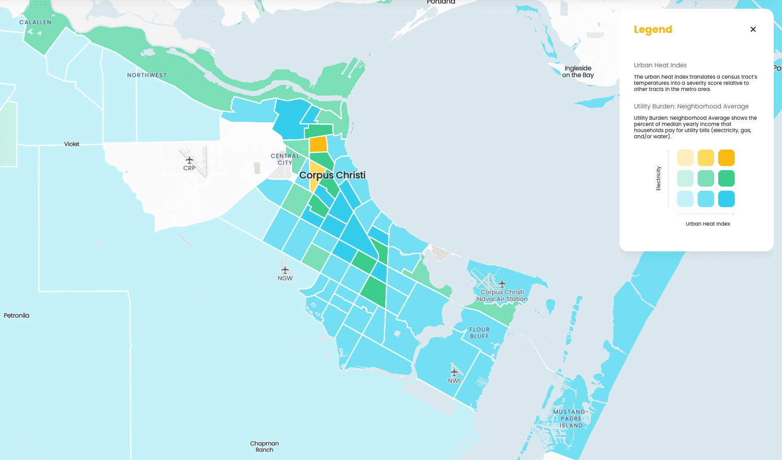 corpus christi heat island and energy burden
