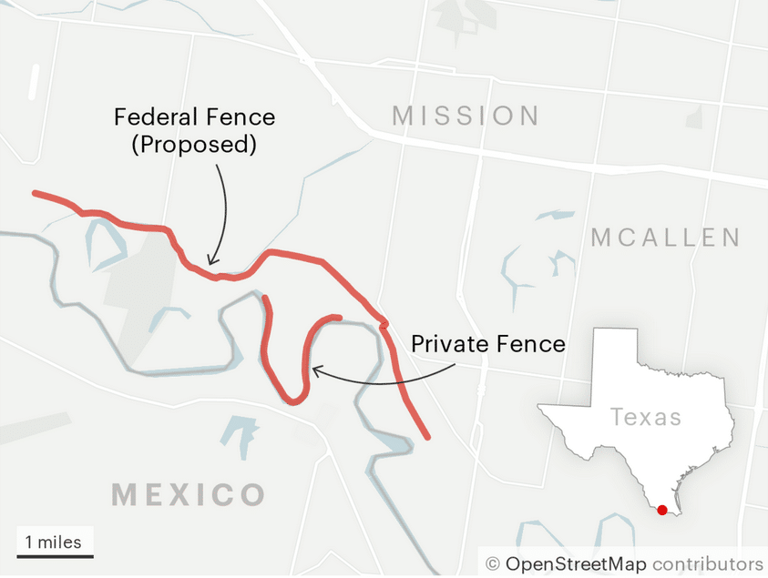 border wall map