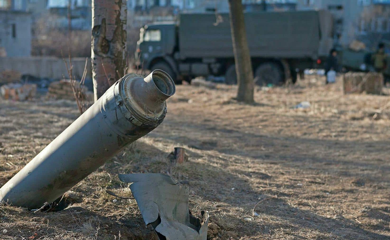Shell in Debaltseve, Eastern Ukraine