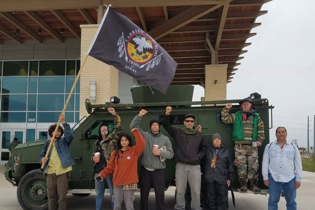 Carrizo-Comecrudo tribal members and supporters