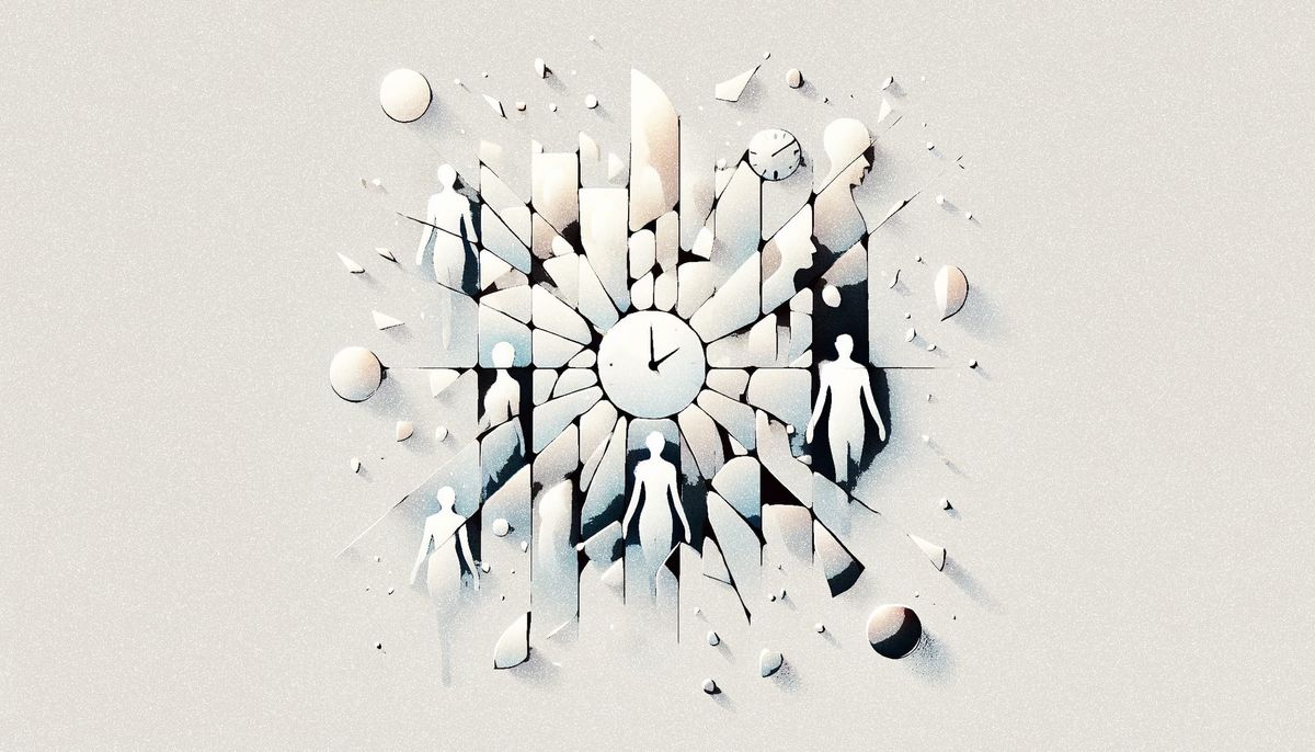 Fractured reality illustration