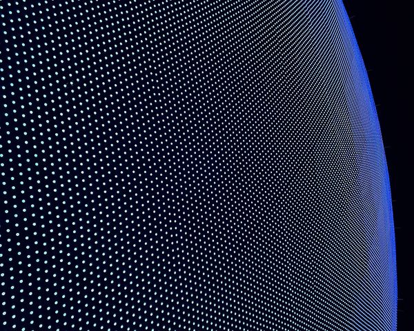 The dots of lights on the exterior of the Las Vegas' Sphere