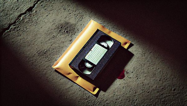 A yellow envelope with a VHS tape