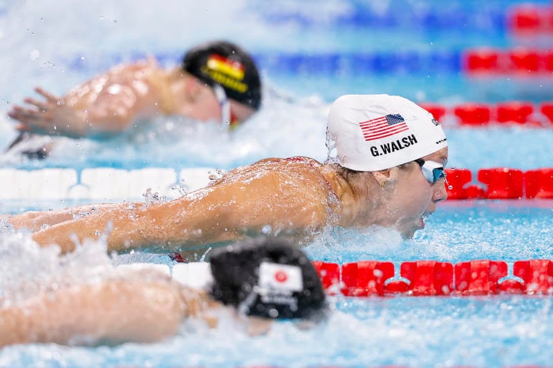 Day 1 Paris 2024 Semi-Finals - Walsh Sets 55.38 Olympic Record In 100 'Fly