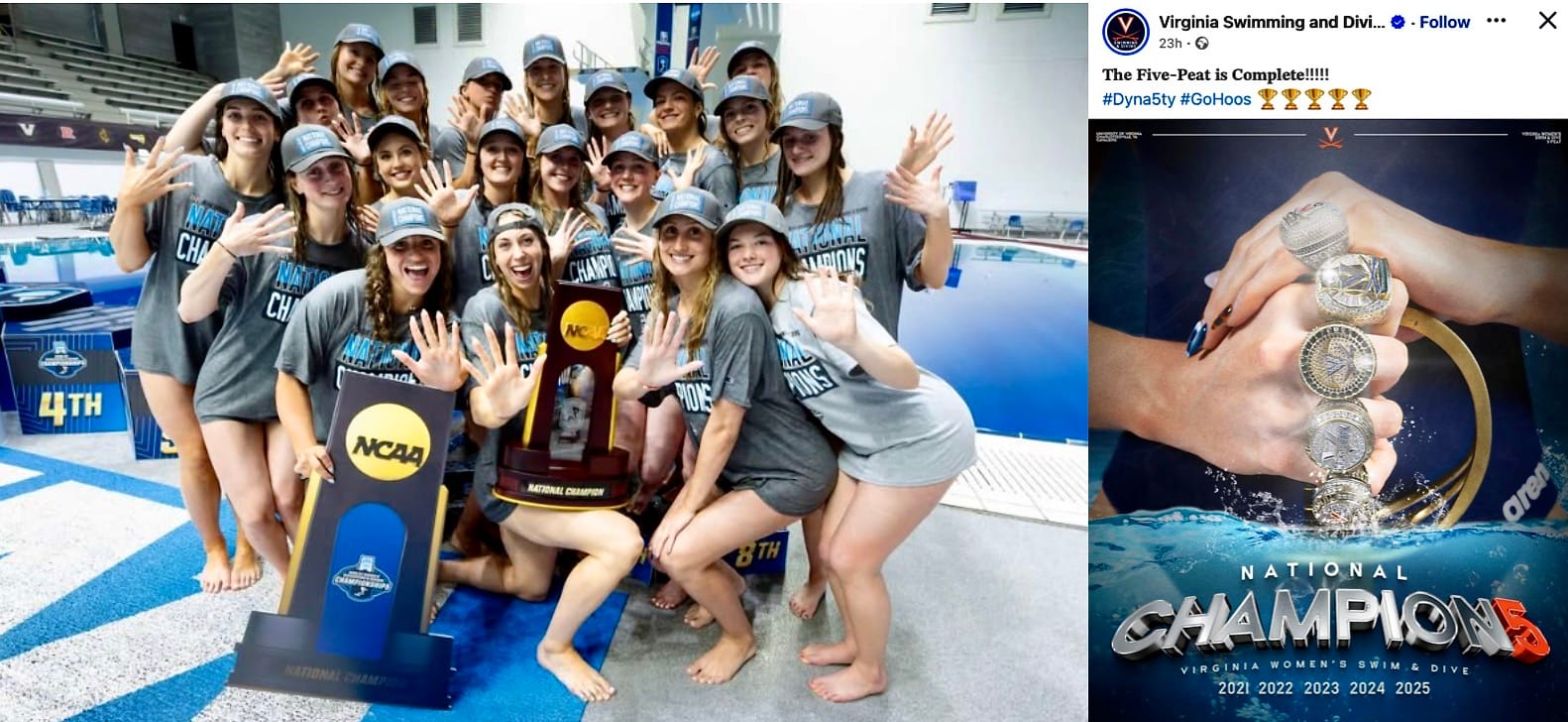 Walsh Sisters Lead UVA WaHoos To Five-Peat Of NCAA Women's Titles
