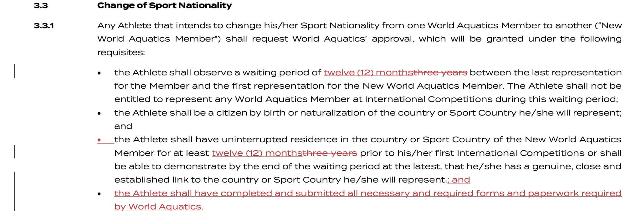 World Aquatics Bosses Bypass Congress To Agree Stark Changes To Sports Nationality Status
