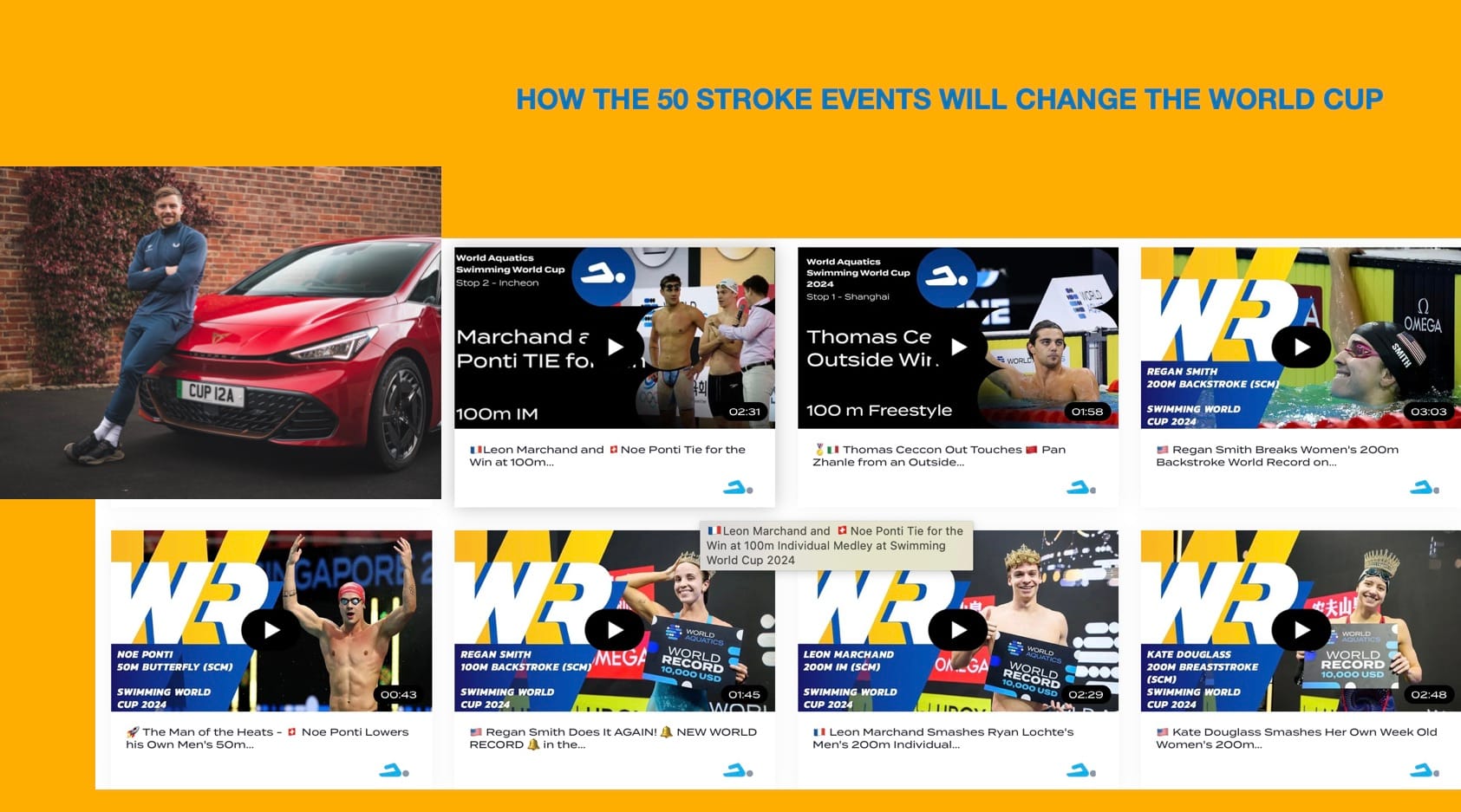 Olympic 50m Stroke Tickets Up For Grabs At 2027 World Cup!!