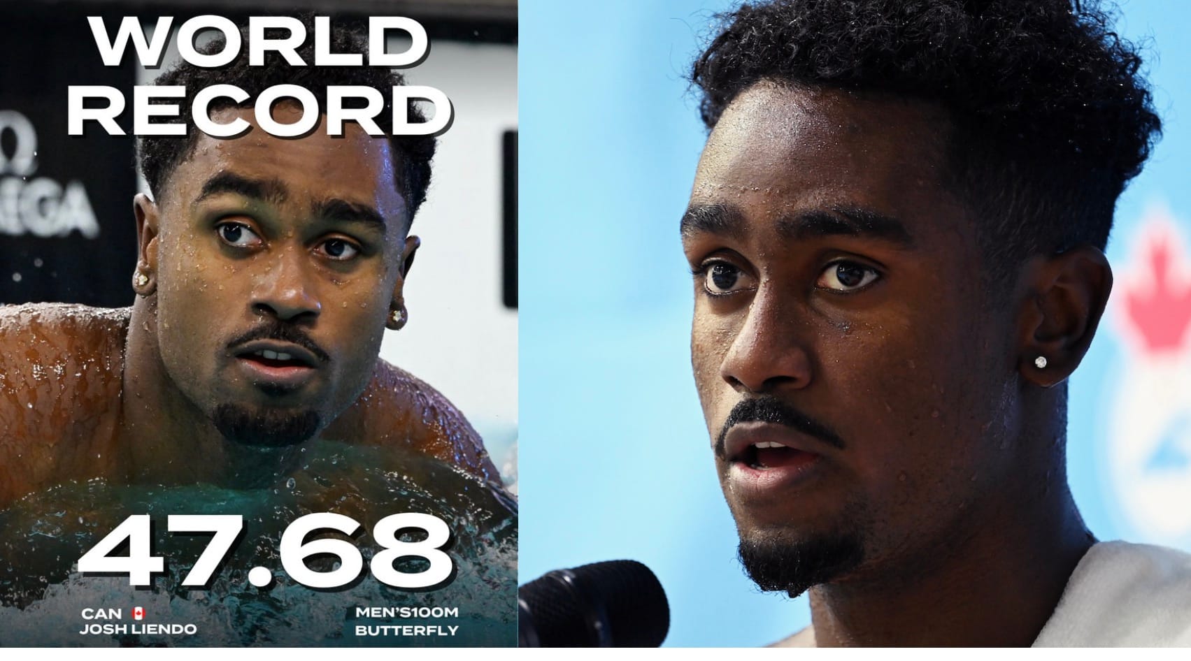 Liendo 1st Black Swimmer & 2nd Canadian Since Gery in 1990 To Claim S/C 100 ' Fly World Record